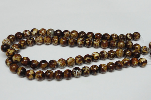 CAB611 15.5 inches 12mm round leopard skin agate beads wholesale