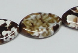 CAB636 15.5 inches 20*30mm marquise leopard skin agate beads