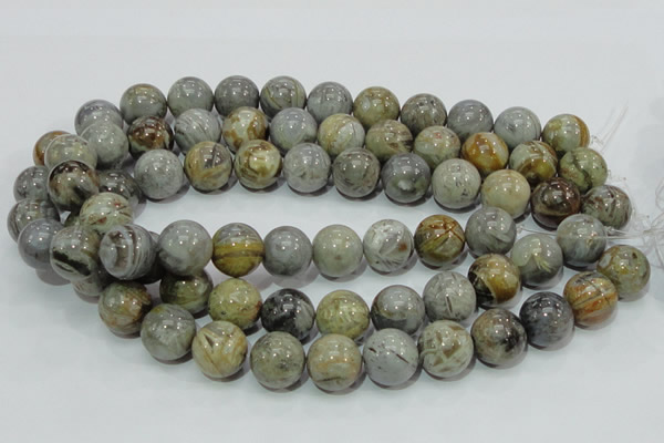 CAB70 15.5 inches 16mm round silver needle agate gemstone beads