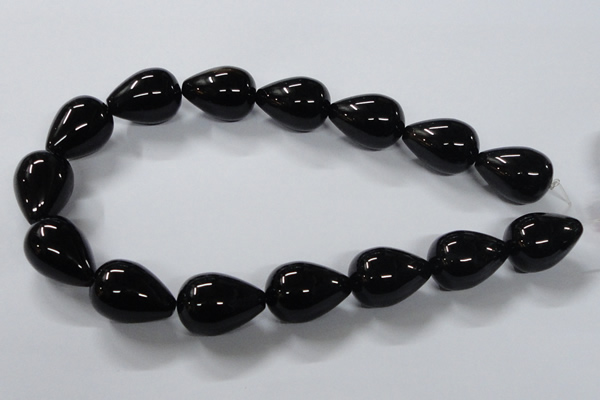 CAB742 15.5 inches 18*24mm teardrop black agate gemstone beads