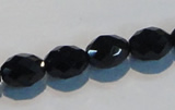 CAB792 15.5 inches 9*12mm faceted rice black agate gemstone beads