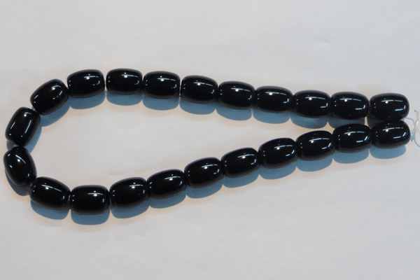 CAB820 15.5 inches 13*18mm drum black agate gemstone beads wholesale
