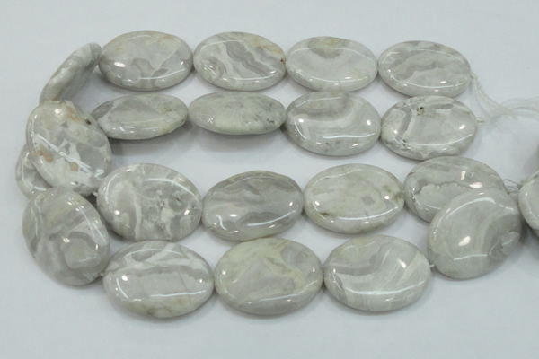 CAB914 15.5 inches 30*40mm oval natural crazy agate beads wholesale