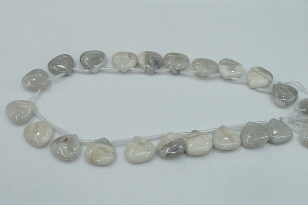 CAB924 20*20mm top-drilled teardrop natural crazy agate beads wholesale