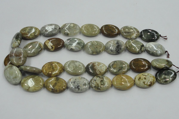 CAB950 15.5 inches 22*30mm oval ocean agate gemstone beads