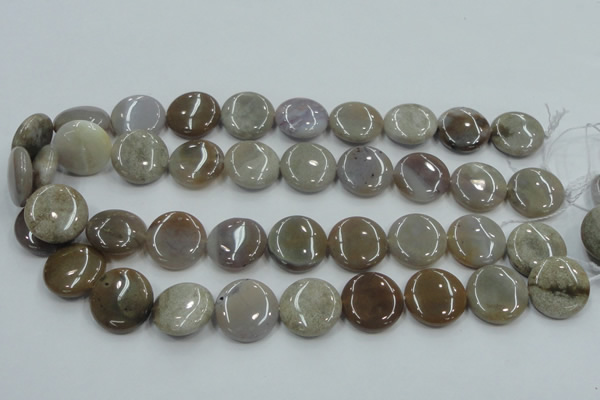 CAB955 15.5 inches 20mm flat round ocean agate gemstone beads