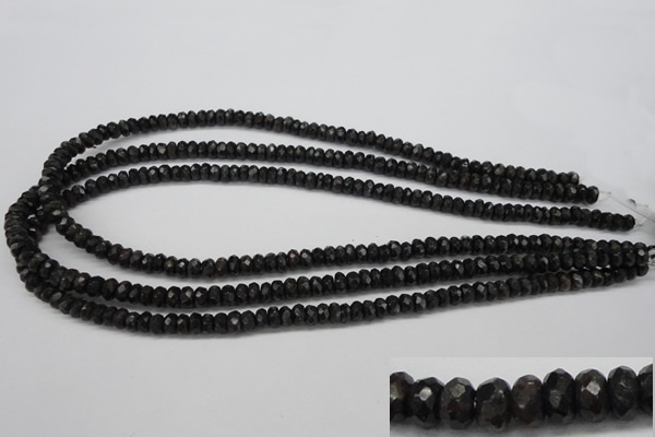 CAE31 15.5 inches 4*6mm faceted rondelle astrophyllite beads wholesale