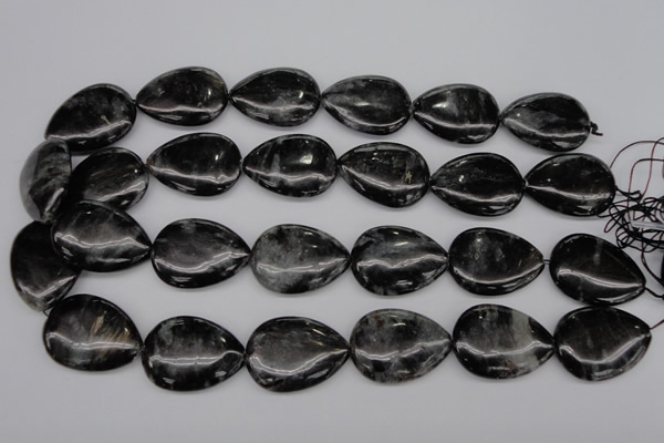 CAE70 15.5 inches 22*30mm flat teardrop astrophyllite beads wholesale