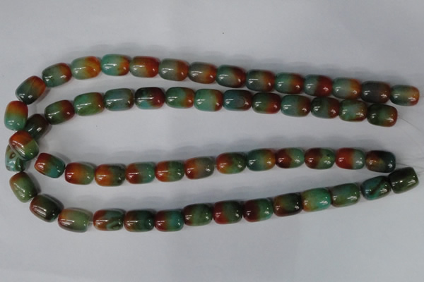 CAG1014 15.5 inches 12*14mm drum rainbow agate beads wholesale