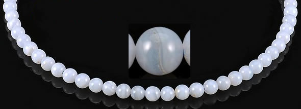 CAG128 6mm smooth round blue lace agate gemstone beads wholesale