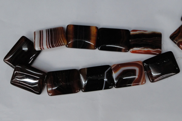 CAG1398 15.5 inches 30*40mm rectangle line agate gemstone beads