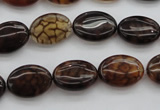 CAG1463 15.5 inches 10*14mm oval dragon veins agate beads