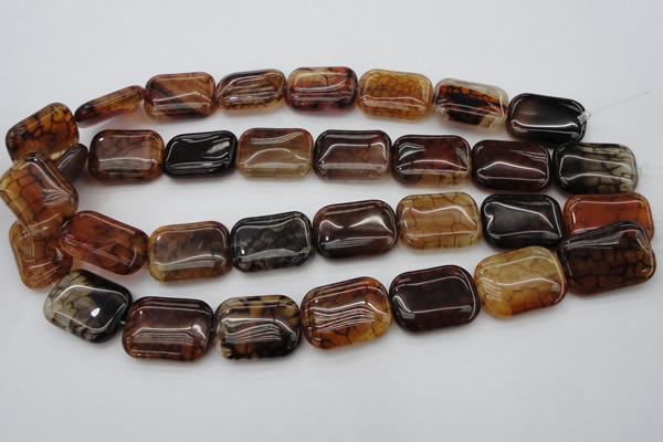 CAG1483 15.5 inches 18*25mm rectangle dragon veins agate beads