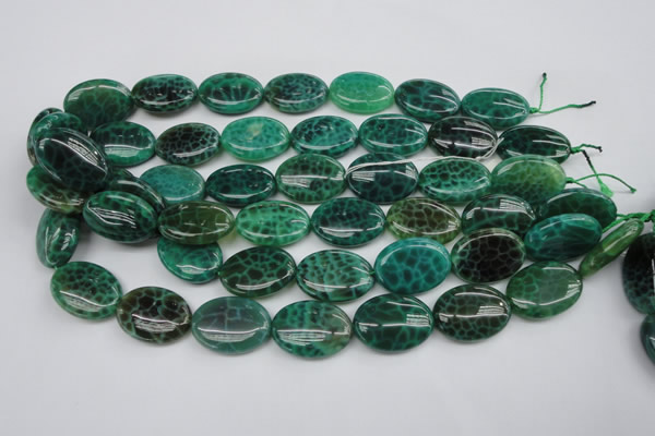 CAG1622 15.5 inches 18*25mm oval peafowl agate gemstone beads