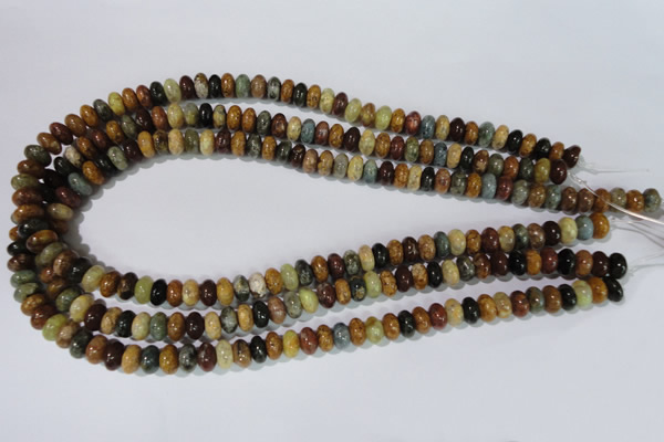 CAG1720 15.5 inches 5*8mm rondelle rainbow agate beads wholesale