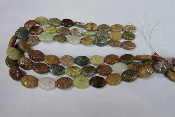 CAG1736 15.5 inches 15*20mm oval rainbow agate beads wholesale