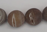 CAG1847 15.5 inches 20mm round matte druzy agate beads whholesale