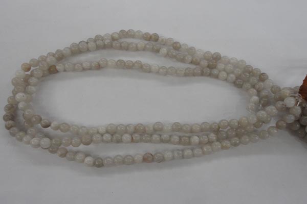 CAG1895 15.5 inches 6mm round grey agate beads wholesale