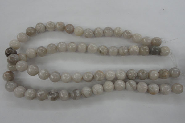 CAG1898 15.5 inches 12mm round grey agate beads wholesale