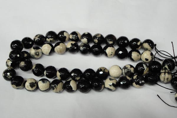 CAG2246 15.5 inches 16mm faceted round fire crackle agate beads