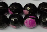 CAG2267 15.5 inches 18mm faceted round fire crackle agate beads