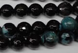 CAG2284 15.5 inches 12mm faceted round fire crackle agate beads