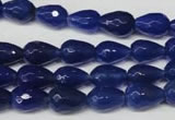 CAG2302 15.5 inches 8*12mm faceted teardrop agate gemstone beads
