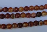 CAG2321 15.5 inches 6mm round red line agate beads wholesale