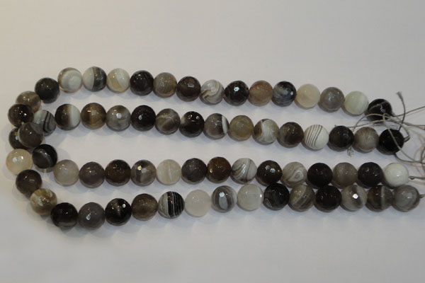 CAG2424 15.5 inches 12mm faceted round Chinese botswana agate beads