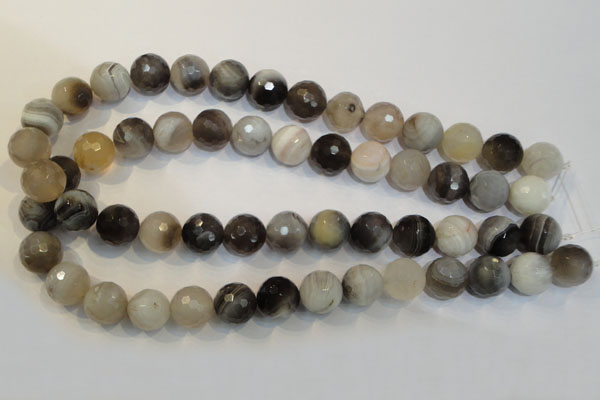 CAG2425 15.5 inches 14mm faceted round Chinese botswana agate beads