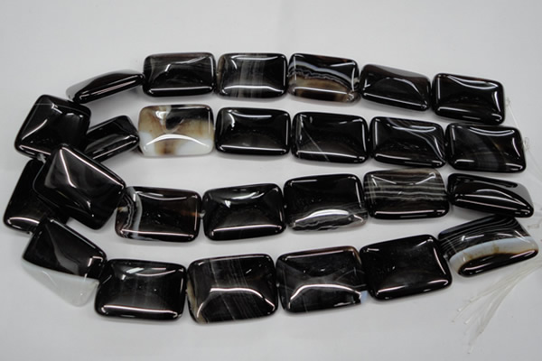 CAG2958 15.5 inches 22*30mm rectangle black line agate beads