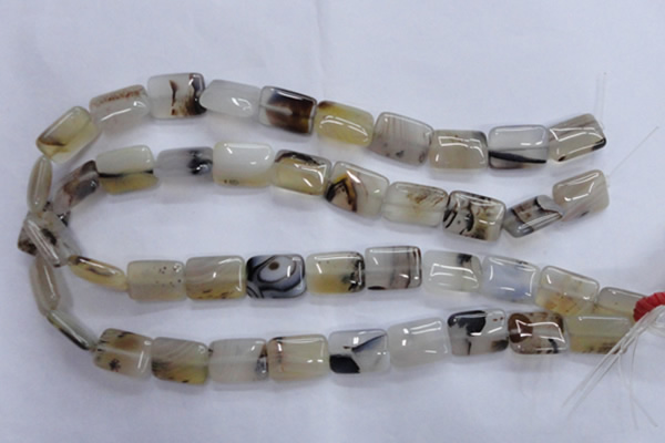 CAG3343 15.5 inches 13*18mm rectangle natural grey agate beads