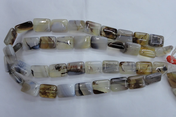 CAG3344 15.5 inches 15*20mm rectangle natural grey agate beads