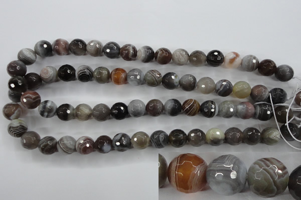 CAG3694 15.5 inches 12mm faceted round botswana agate beads wholesale