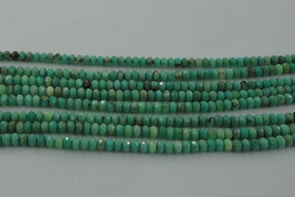 CAG3911 15.5 inches 2.5*4mm faceted rondelle green grass agate beads