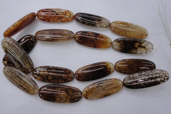 CAG4075 15.5 inches 20*50mm oval dragon veins agate beads