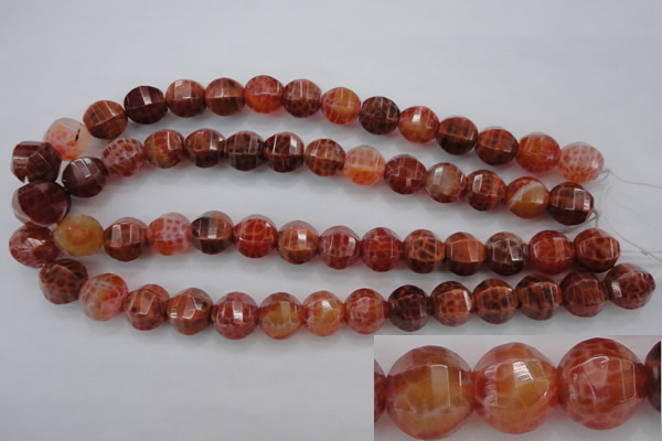 CAG4171 15.5 inches 14mm pumpkin natural fire agate beads