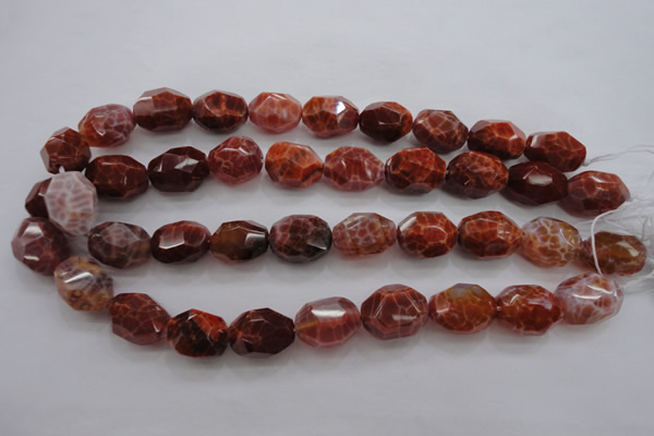 CAG4178 15.5 inches 15*20mm faceted nuggets natural fire agate beads