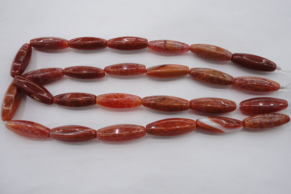 CAG4193 15.5 inches 10*30mm hexahedron natural fire agate beads