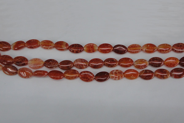 CAG4211 15.5 inches 8*12mm oval natural fire agate beads