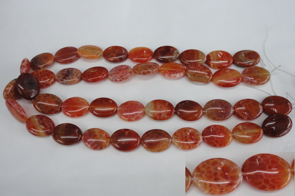 CAG4215 15.5 inches 15*20mm oval natural fire agate beads
