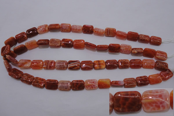 CAG4224 15.5 inches 10*14mm rectangle natural fire agate beads