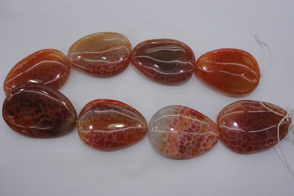 CAG4234 15.5 inches 35*48mm - 37*53mm freeform natural fire agate beads