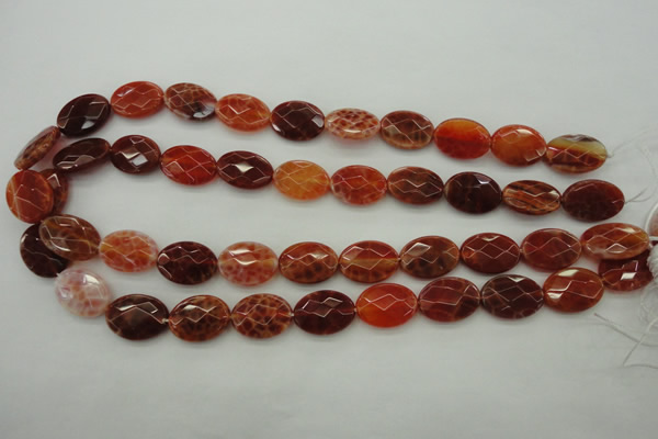 CAG4270 15.5 inches 13*18mm faceted oval natural fire agate beads