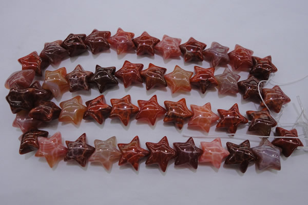 CAG4292 15.5 inches 20*22mm star natural fire agate beads