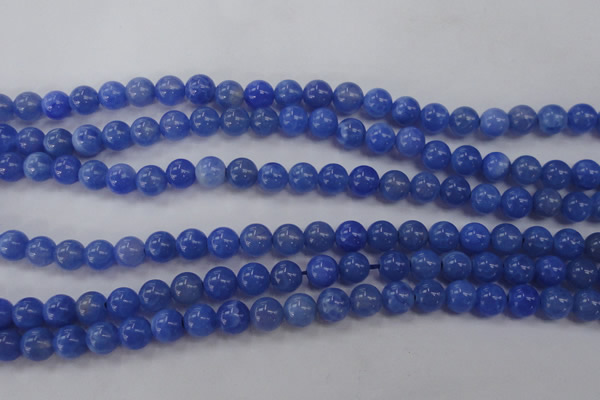CAG4301 15.5 inches 6mm round dyed blue fire agate beads