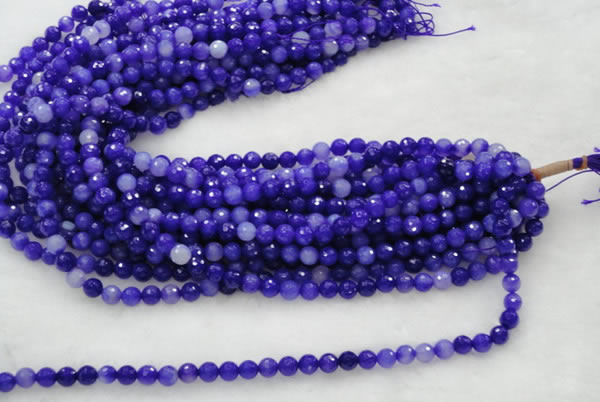 CAG437 5pcs 8mm&10mm&12mm faceted round violet agate beads wholesale