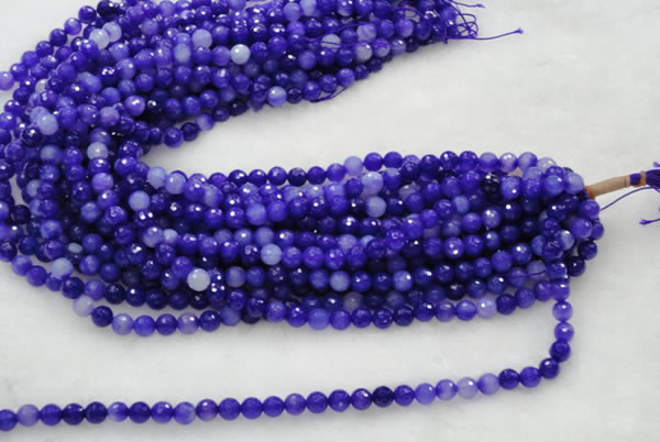 CAG438 5pcs 14mm&18mm faceted round violet agate beads wholesale