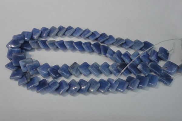 CAG4397 15.5 inches 14*14mm diamond dyed blue lace agate beads