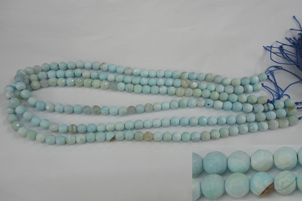 CAG4485 15.5 inches 6mm faceted round agate beads wholesale